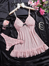 Women's Elegant Polka Dot Pajama Set
